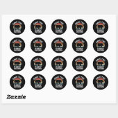 Red de Chubby Unicorns Funny Retro Gift Ronde Sticker (Vel)