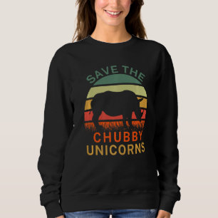 Red de Chubby Unicorns Funny Rhino Animal Rights Trui