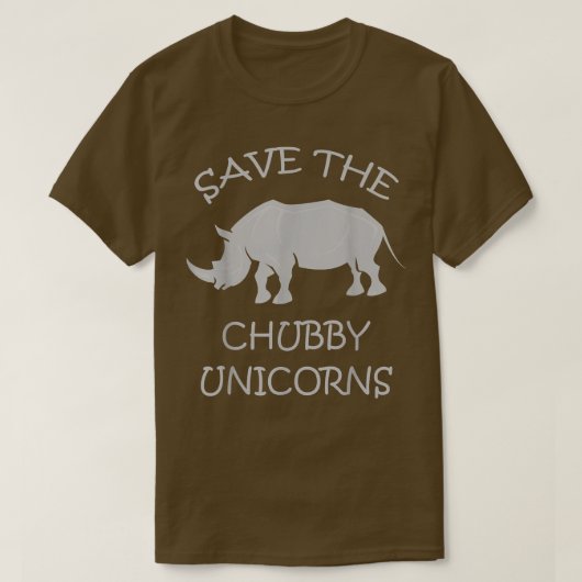 Red de Chubby Unicorns Funny Rhinos T-shirt (Design voorkant)