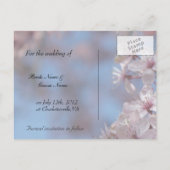 red de date , cherry blossom aankondigingskaart (Achterkant)