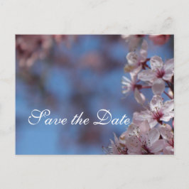 red de date , cherry blossom aankondigingskaart