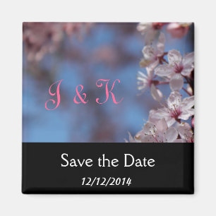 red de date , cherry blossom magneet