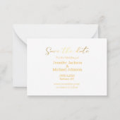 red de date goudkalligrafie trouwcollage notitiekaartje (Achterkant)