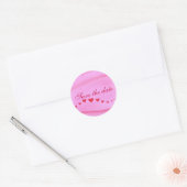 Red de datum, golf van rode harten, sticker (Envelop)
