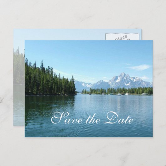 Red de datum, Grand Teton National Park Aankondigingskaart (Voorkant / Achterkant)