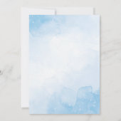 Red de datum Indiase bruiloft pauw stoffig blauw Kaart (Achterkant)