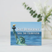 Red de democratie de Filibuster Briefkaart (Staand voorkant)