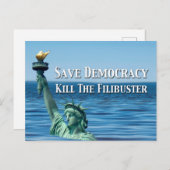 Red de democratie de Filibuster Briefkaart (Voorkant / Achterkant)