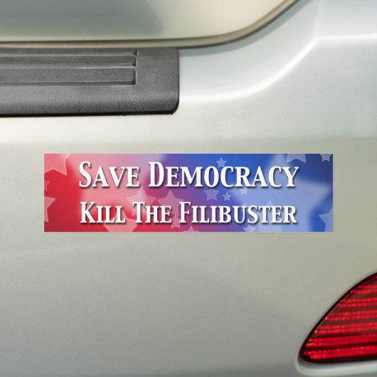 Red de democratie de Filibuster Bumpersticker (Op auto)