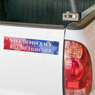 Red de democratie de Filibuster Bumpersticker