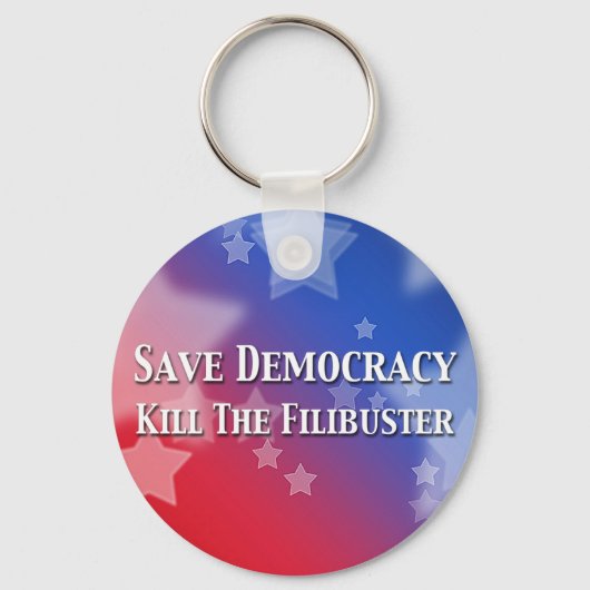 Red de democratie de Filibuster Sleutelhanger (Voorkant)
