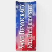 Red de democratie de Filibuster Spandoek (Verticaal)