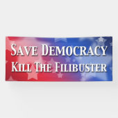 Red de democratie de Filibuster Spandoek (Horizontaal)