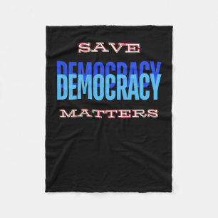Red de democratie. Democracy S. Sticker 1 Fleece Deken