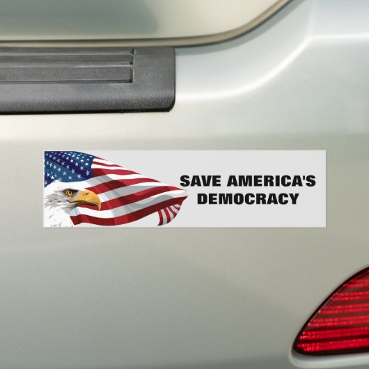 RED DE DEMOCRATIE VAN AMERIKA BUMPERSTICKER (Op auto)