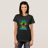 Red De Disco Kippen Pauw T-shirt (Voorkant volledig)