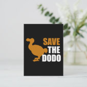 Red de dodo vogel! nieuwigheid grappige pin briefkaart (Staand voorkant)