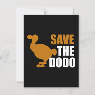 Red de dodo vogel! nieuwigheid grappige pin briefkaart
