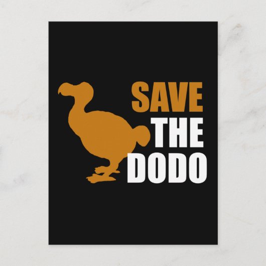 Red de dodo vogel! nieuwigheid grappige pin briefkaart (Voorkant)