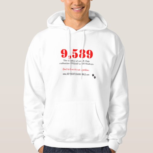 Red de doodskuid Shelter Animals. Hoodie (Voorkant)