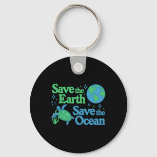Red de Earth Ocean Zee Turtle Earth Day Awarenes Sleutelhanger