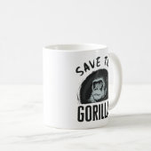 Red de Gorillas Gorilla Bedreigd Uitsterven Koffiemok (Voorkant rechts)