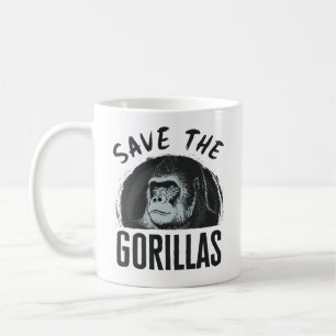 Red de Gorillas Gorilla Bedreigd Uitsterven Koffiemok