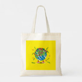 Red de groene Dag van de Aarde Tote Bag (Achterkant)