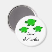 Red de Groene Schildpadden Magneet (Voorkant / Achterkant)