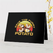 Red de harige aardappel schattig cavia liefhebber  kaart (Gele Bloem)