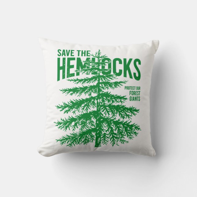Red de Hemlocks-bosbeschermingsworp kussen (Voorkant)