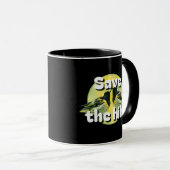 Red de hihi - nz bedreigde hihi stitchbird mok (Voorkant rechts)