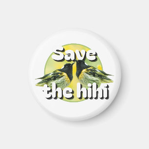 Red de hihi vogel - bedreigd nz stitchbird magneet