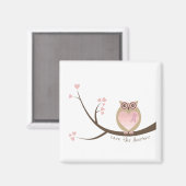 Red de Hooters Square Magnet (Voorkant / Achterkant)