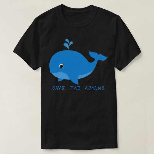 Red de Humans Whale 1 T-shirt (Design voorkant)