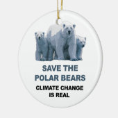 Red de ijsberen keramisch ornament (Links)