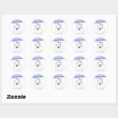 Red de ijsberen ronde sticker (Vel)