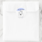 Red de ijsberen ronde sticker (Tas)