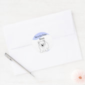 Red de ijsberen ronde sticker (Envelop)