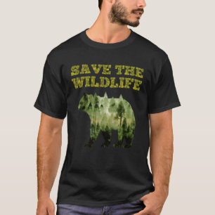Red de in het wild bedreigde dieren en Planten en T-shirt