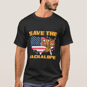 Red de Jackalope Grappige Cryptid Jackrabbit Konij T-shirt