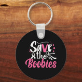 Red de jongen baby's borstkanker borstkanker A Sleutelhanger (Achterkant)
