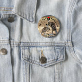Red de kangoeroes knop ronde button 5,7 cm (In situ)