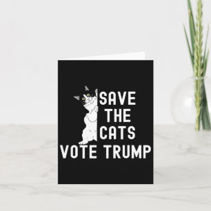 Red De Katten Stem Trump Grappige Politieke Kat Hu Kaart