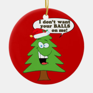 Red de kerstbomen! keramisch ornament