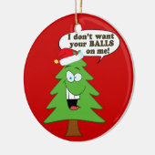 Red de kerstbomen! keramisch ornament (Links)