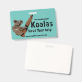 Red de Koala's Badge (Voor- en achterkant)