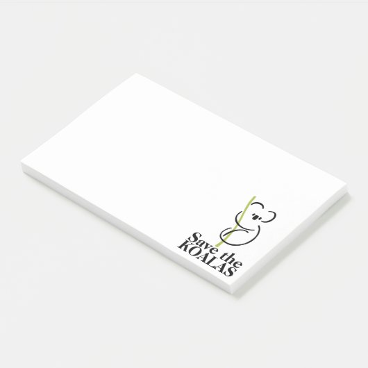 Red de Koala's Post-it® Notes (Schuin)