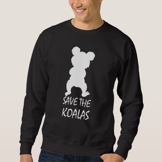 Red de Koala's Retro Koala Knuffel Koala Beer Trui (Voorkant)