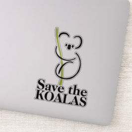 Red de Koala's Vinyl Sticker op maat